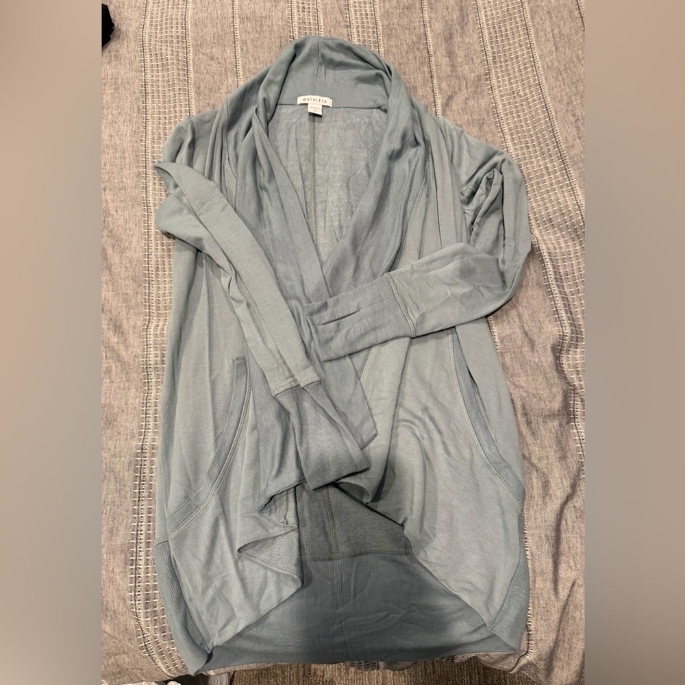 Athleta Soft Blue Cardigan Sweater Wrap